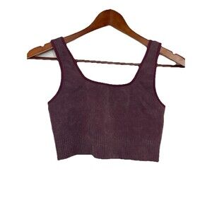 Joylab Women's Large Purple Ribbed Sports Bra